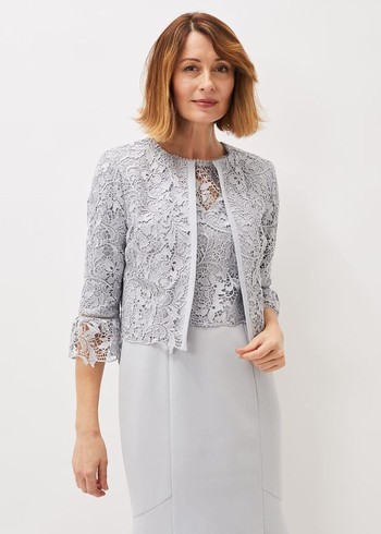 Phase Eight Alisha Lace Jackets White Canada | XUWRHS-574